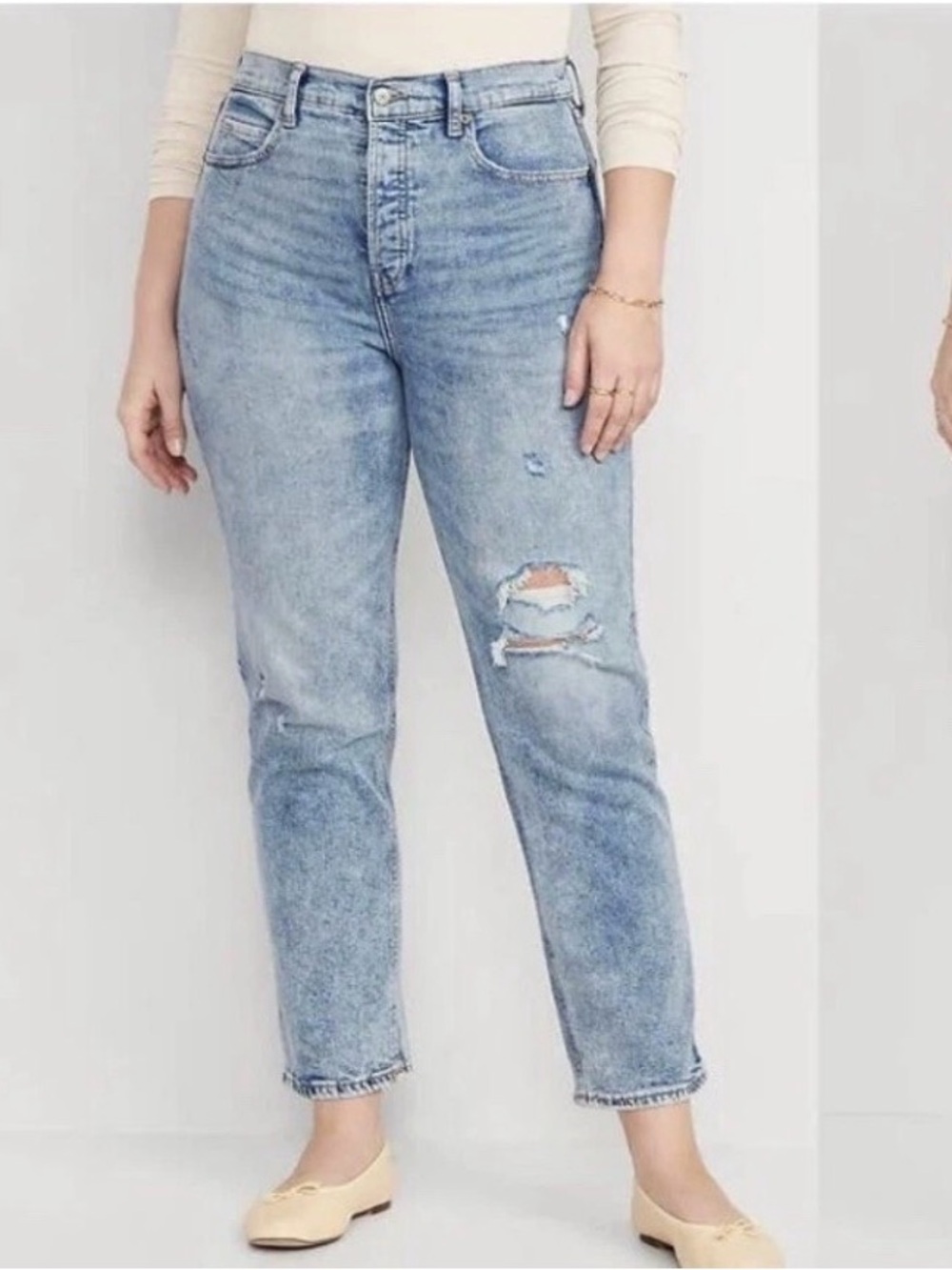 ❤️Old Navy Extra High-Rise Sky High Straight Jeans With Stretch￼ Size 18